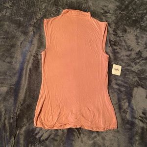 Sleeveless mock neck top